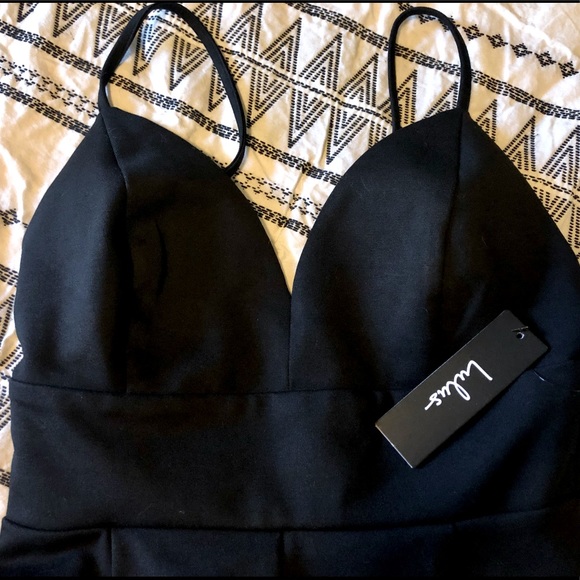 Lulus Pants - Lulus Black Wide Leg Jumpsuit, Small NWT